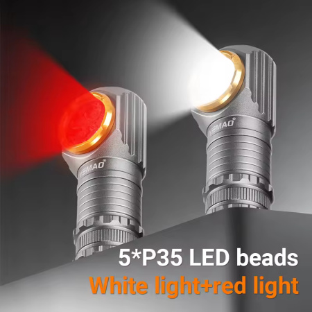 Налобный фонарь YEMAO YM-T355X, 2000LM, (White+Red), Сенсор, ЗУ Type-C