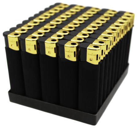 Зажигалка газовая карманная Toplite черная матовая