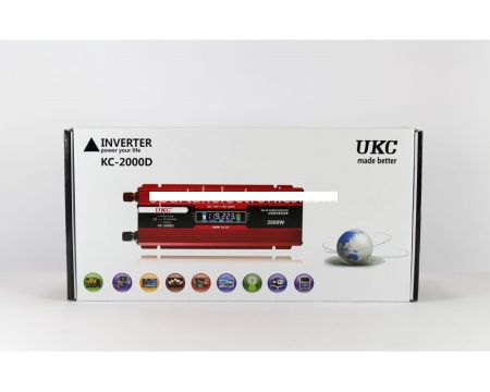 Инвертор преобразователь UKC AC/DC KC-2000D 2000W 12V + lcd / 3739 Инвертор преобразователь UKC AC/DC KC-2000D 2000W 12V + lcd / 3739