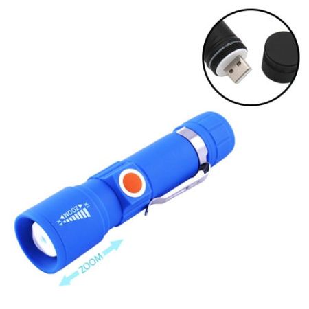 Ручной фонарь 416-XPE, ЗУ USB, встроенный аккумулятор, zoom