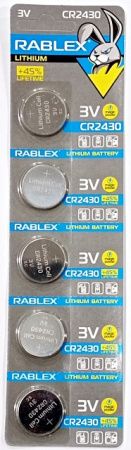 Батарейки-Таблетки Rablex CR2430/3V блистер 5шт.
