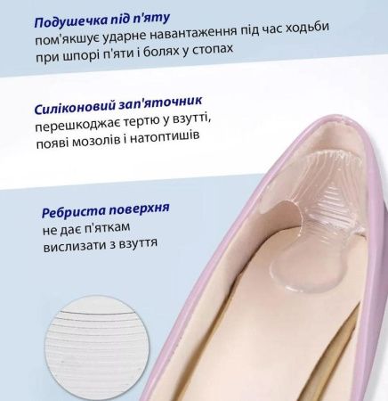 #22 Гелевые силиконовые Задники для обуви Прозрачные (2шт./уп.) №22 #22 Гелевые силиконовые Задники для обуви Прозрачные (2шт./уп.) №22