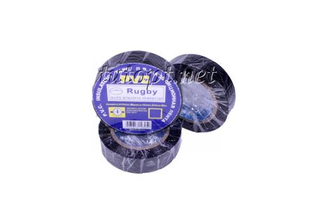 Изолента  Rugby / PVC / 20м черная (реальный метраж меньше)