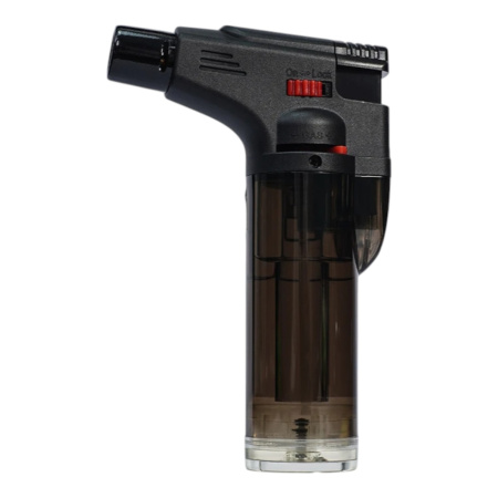 Горелка газовая карманная / Турбо зажигалка / Lighter прозрачная (карамелька-2) оптом