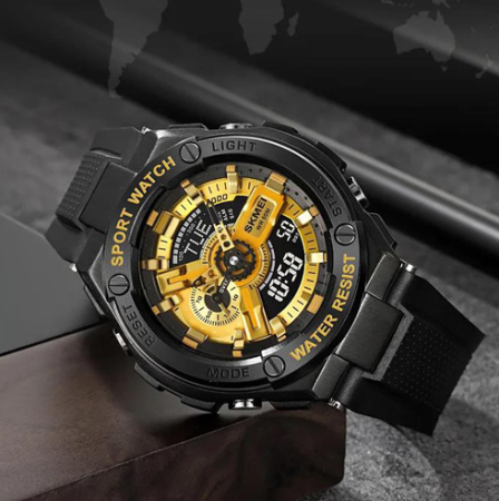 Часы наручные SKMEI 2101BKGD, BLACK/GOLD, 10310