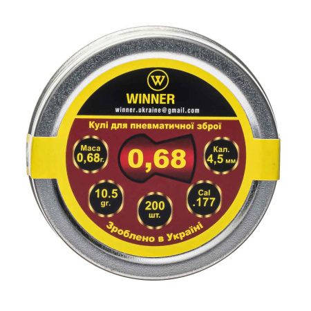 Пуля Winner 0.68гр (200шт/пч) круглоголовая