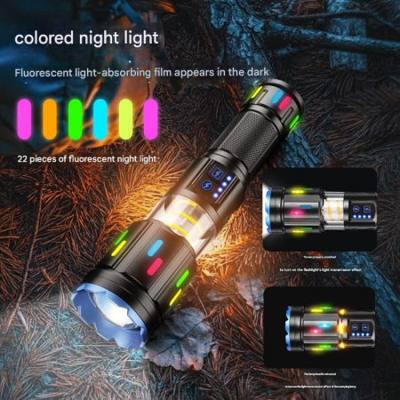 Ручной фонарь YEMAO YM-G560Y, 1200LM, TG LED, 1*26650 аккум, TYPE-C 