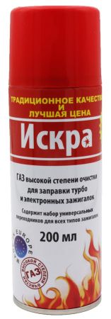 Газ для зажигалок Искра 200мл