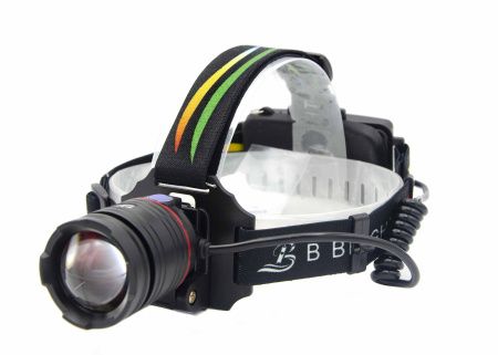 Налобный фонарь P52, 2х18650, ЗУ MicroUSB, P50 LED, Zoom