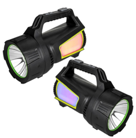 Ручной фонарь T100A-10W+2COB, Белый, Красный, Синий, power bank, 4x18650, ЗУ Type-C Ручной фонарь T100A-10W+2COB, Белый, Красный, Синий, power bank, 4x18650, ЗУ Type-C