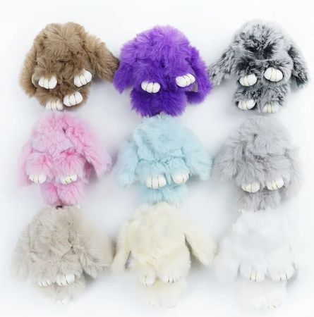 Брелок из меха Кролик / Зайчик 14см