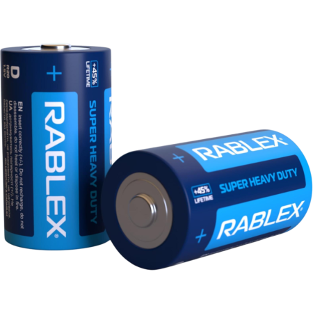 Батарейка Rablex R20 D, Super Heavy Duty 1.5V солевая