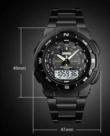 Часы наручные SKMEI 1370BKWT , BLACK/WHITE, 10241