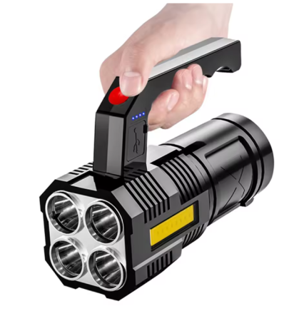 Ручной фонарь X502, 4LED+COB, Li-Ion аккум., ЗУ microUSB