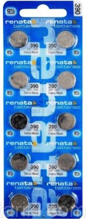 Батарейки-Таблетки Renata 390 / SR1130/ 10шт. на блистере