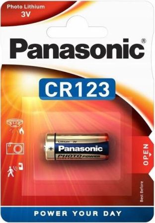 Батарейка Panasonic CR123 / 3V/ 1шт. на блистере