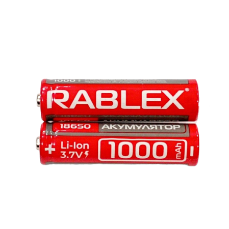 Аккумулятор Rablex 18650, 1000mAh Li-ION 3.7v