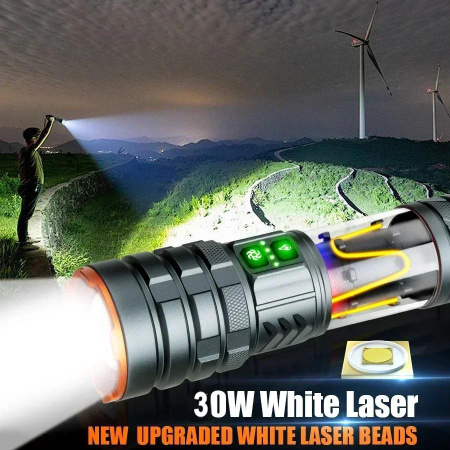 Ручной фонарь YEMAO YM-G580, 2500LM, 30W LED, 1*26650 аккум, TYPE-C 