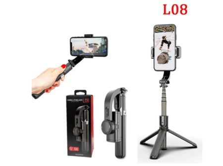 Стабилизатор телефона Gimbal L08. Штатив держатель телефона с Bluetooth пультом дистанционного управ Стабилизатор телефона Gimbal L08. Штатив держатель телефона с Bluetooth пультом дистанционного управ