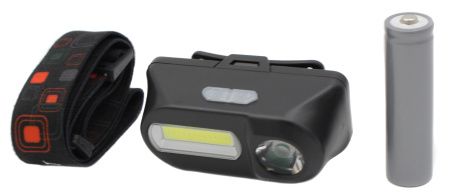 Налобный фонарь Bailong BL-1804, PL185, LED+COB, аккумулятор 18650, micro USB