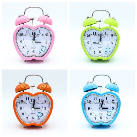 Часы будильник колокольчик 2835 разные цвета