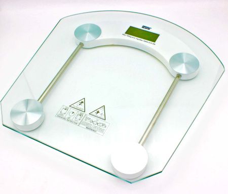 Весы напольные прозрачные до 180кг 2003B / квадратные