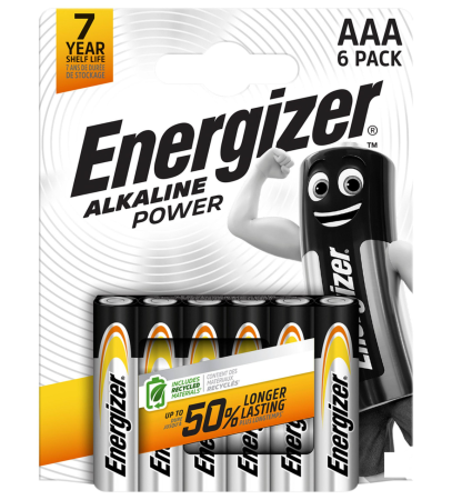 Батарейка Energizer LR3/AAA Alkaline, блистр 6шт
