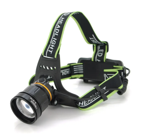 Налобный фонарь Bailong BL-A8-P50, 2x18650, zoom, ЗУ microUSB