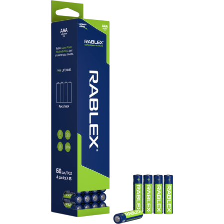 Батарейка Rablex LR3 AAA Super Power Alkaline (60шт в пачке)
