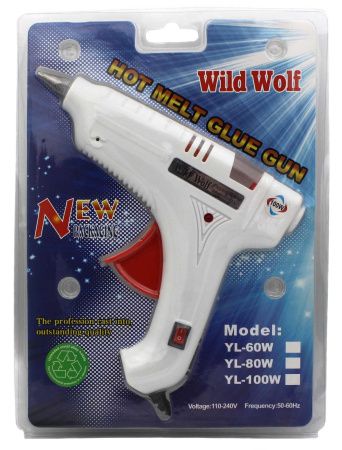 Клеевой пистолет Wild Wolf YL-100W под Толстые 11мм БЕЛЫЙ