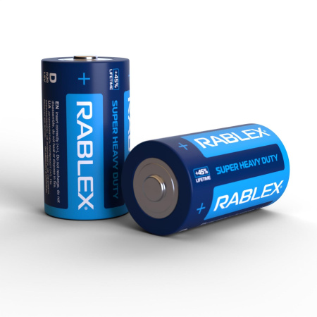 Батарейка Rablex R20 D, Super Heavy Duty 1.5V солевая