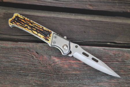 Нож выкидной, кость 045-2, 7.5см