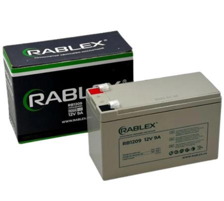 Аккумуляторная батарея Rablex 12V 9Ah (RB1209), свинцово-кислотная (SLA) 