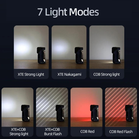 Налобный фонарь YEMAO YM-T615, 500LM, (White+Red), Сенсор, ЗУ Type-C