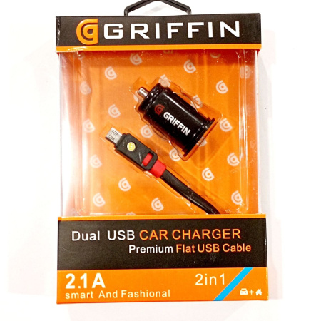 Автомобильное зарядное устройство USB x 2 GRIFFIN 2 USB, 2.1A