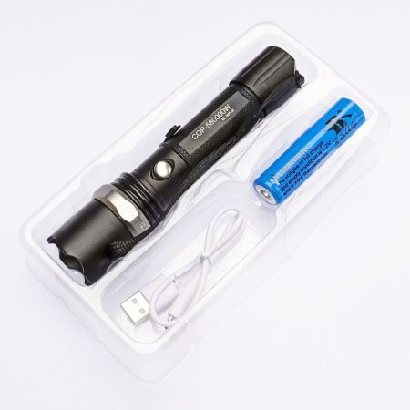 Ручной фонарь Police BL-W546, 1х18650, 1XPE+COB, ЗУ microUSB, 7410