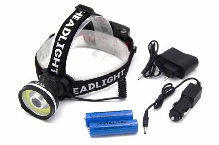 Налобный фонарь X-Balog BL-T931, Акк., COB LED