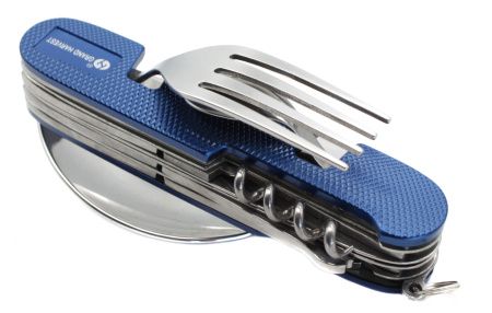 Туристический столовый прибор L48 Синий большой