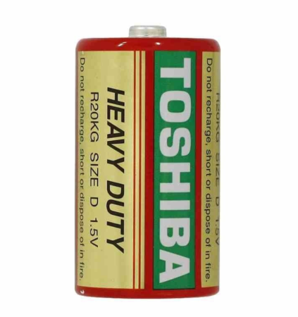 Батарейка Toshiba R20, DUTY HEAVY, красная