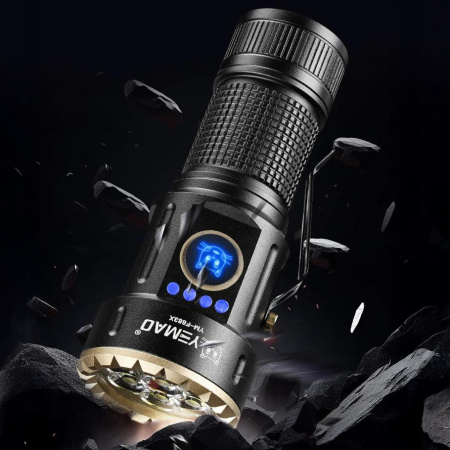 Ручной фонарь YEMAO YM-F883X, 3000LM, 8*XTE LED, 1x18350+1*18650 аккум, TYPE-C