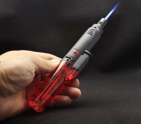 Горелка газовая карманная / Турбо зажигалка / Lighter 013 (прямая) оптом