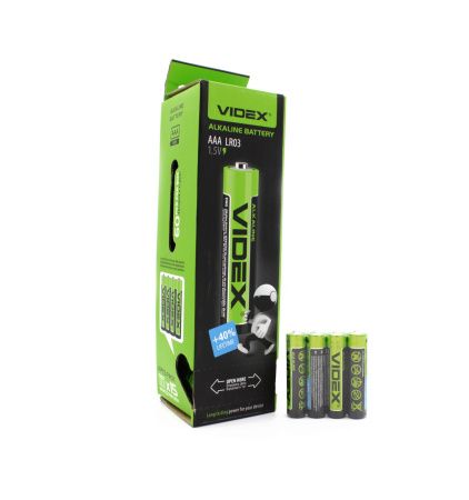 Батарейка Videx LR3/AAA  / Alkaline / 60шт. в пачке