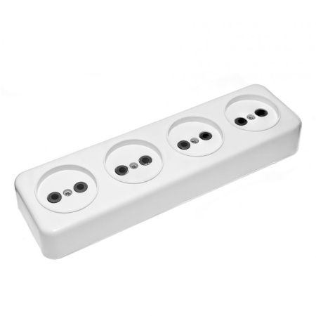 Колодка под удлинитель ЕМР на 4 гнезда, 10А-220V