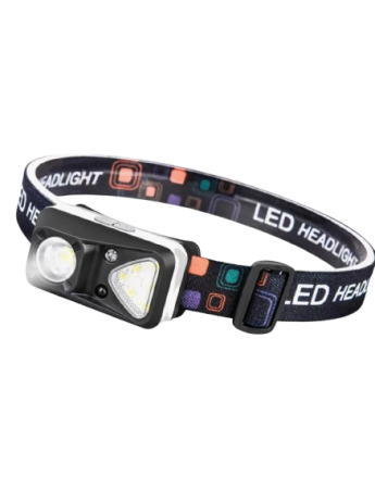 Налобный фонарь PL-185, холодный, теплый, красный свет, ЗУ Type-C, сенсор