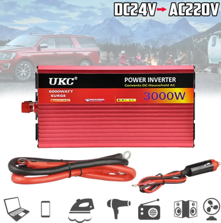 Инвертор преобразователь UKC AC/DC AR 3000W 12V / 3053