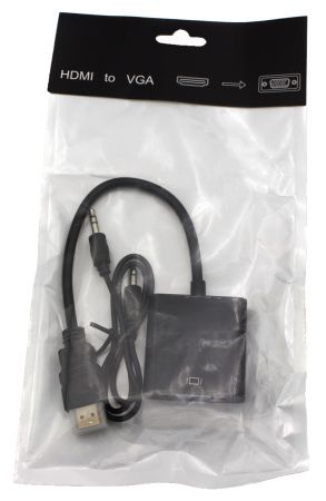 Адаптер переходник HDMI на VGA + AUX конвертер активный процессор Адаптер переходник HDMI на VGA + AUX конвертер активный процессор