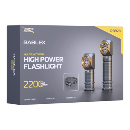 Ручной фонарь Rablex RB928, Белый+Красный, 5*P35 LED,  ЗУ Type-C,