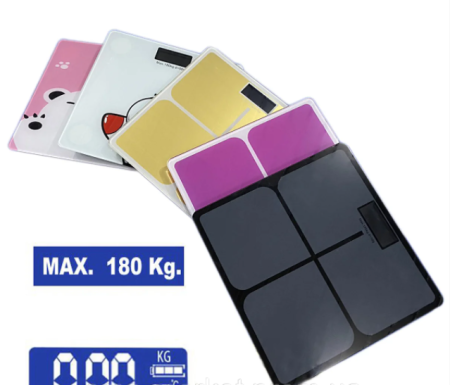 Весы напольные (26см*26см) электронные до 180 кг с датчиком температуры