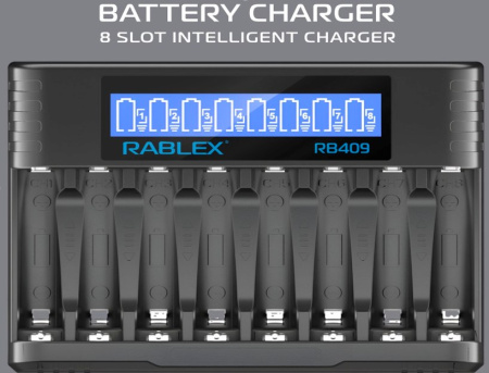 Зарядное устройство Rablex RB409 на 8 AA/AAA R3/R6 1.2V