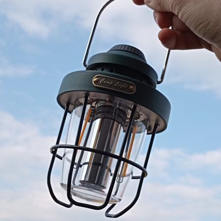 Фонарь для кемпинга RB720, белый, жёлтый, индикатор заряда, регулятор, аккумулятор, type-c